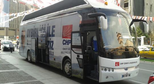İ.B.B Başkanı Aziz KOCAOĞLU Seçim Otobüsü